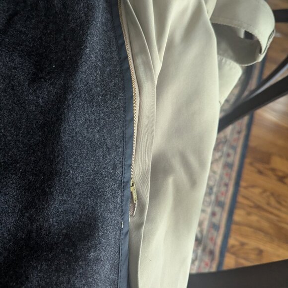 Men's Bill Blass Khaki Trench Coat w/ Wool Lining Size XL - Picture 6 of 11